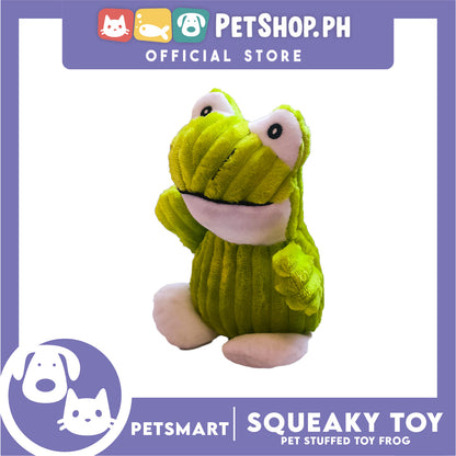 Pet Toy Squeeky Stuffed Animal Frog (Green)