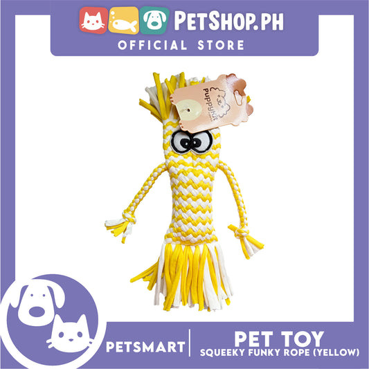 Pet Toy Squeeky Funky Rope (Yellow)