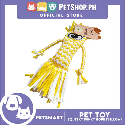 Pet Toy Squeeky Funky Rope (Yellow)