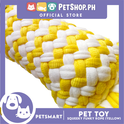 Pet Toy Squeeky Funky Rope (Yellow)
