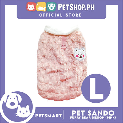 Pet Sando Furry Bear Design Pink (Large) For Cats and Dogs