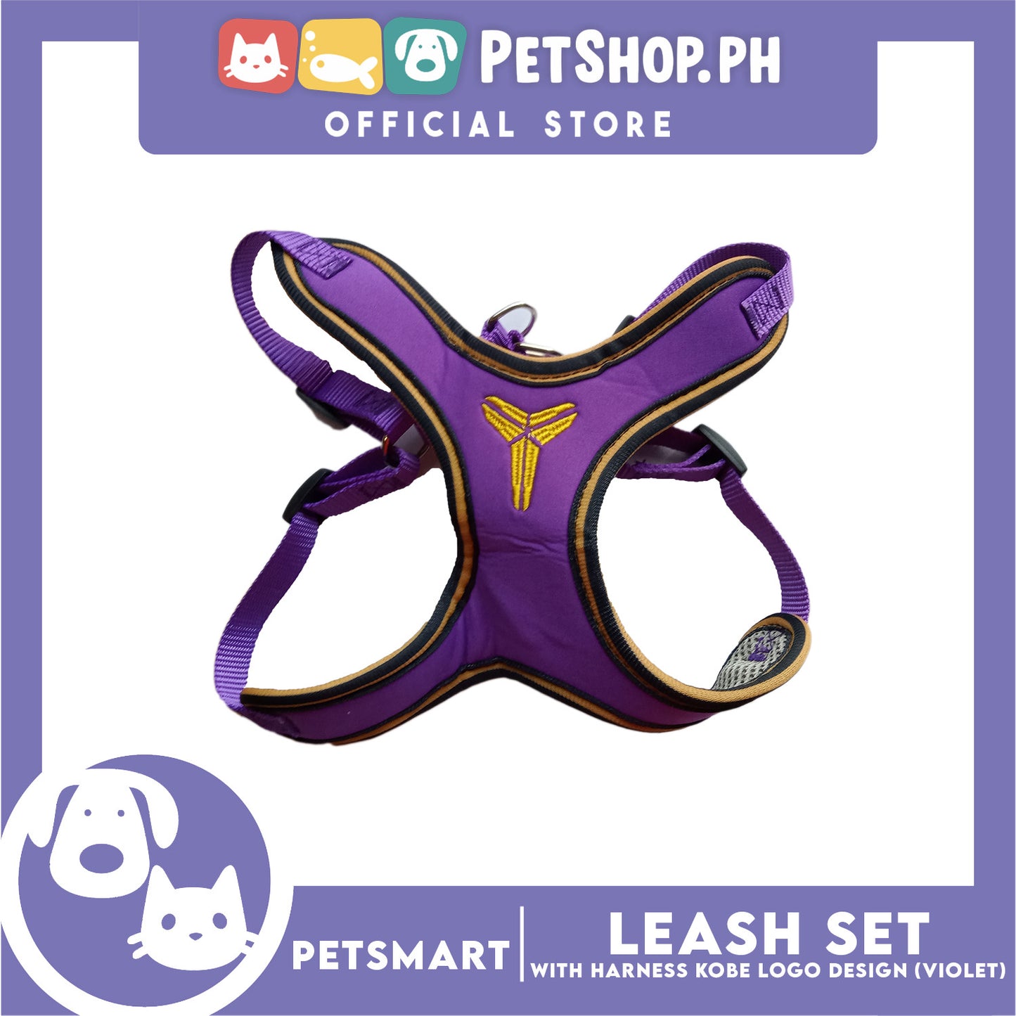 Pet Harness with Leash Kobe Basketball Design