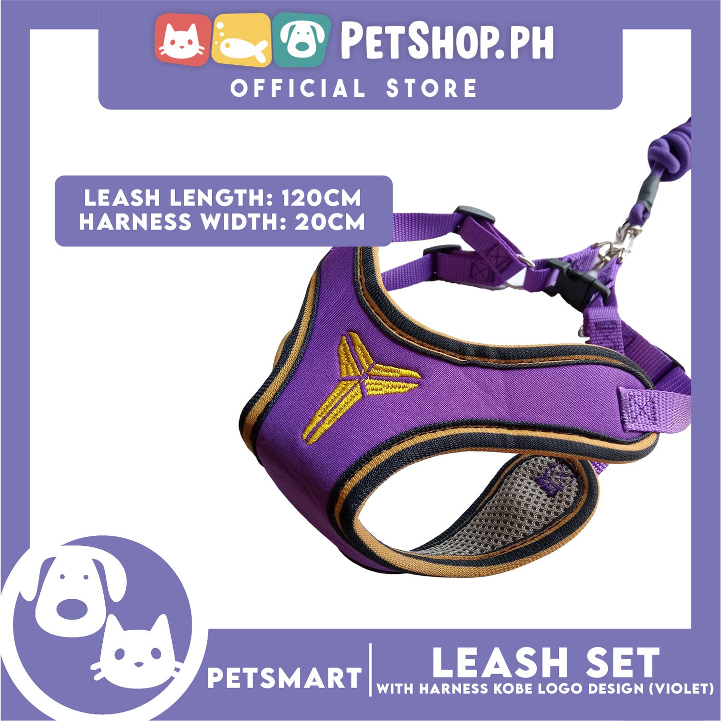 Pet Harness with Leash Kobe Basketball Design