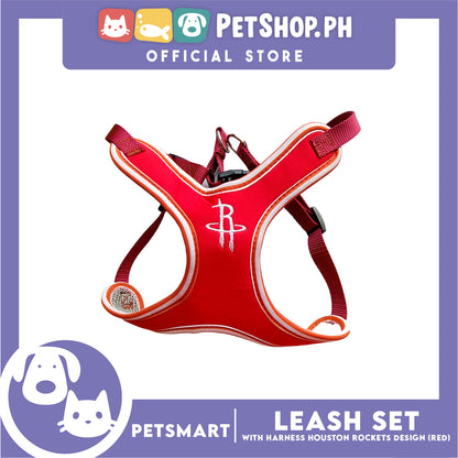 Pet Harness with Leash Houston Rockets Basketball Design