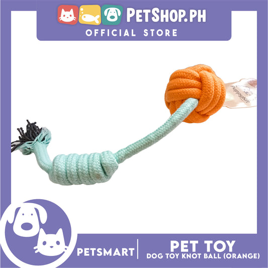 Pet Toy Knot Ball Design (Orange)