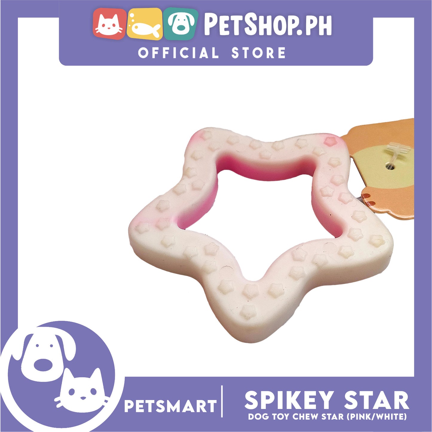 Pet Toy Dog Chew Star Design (Pink)