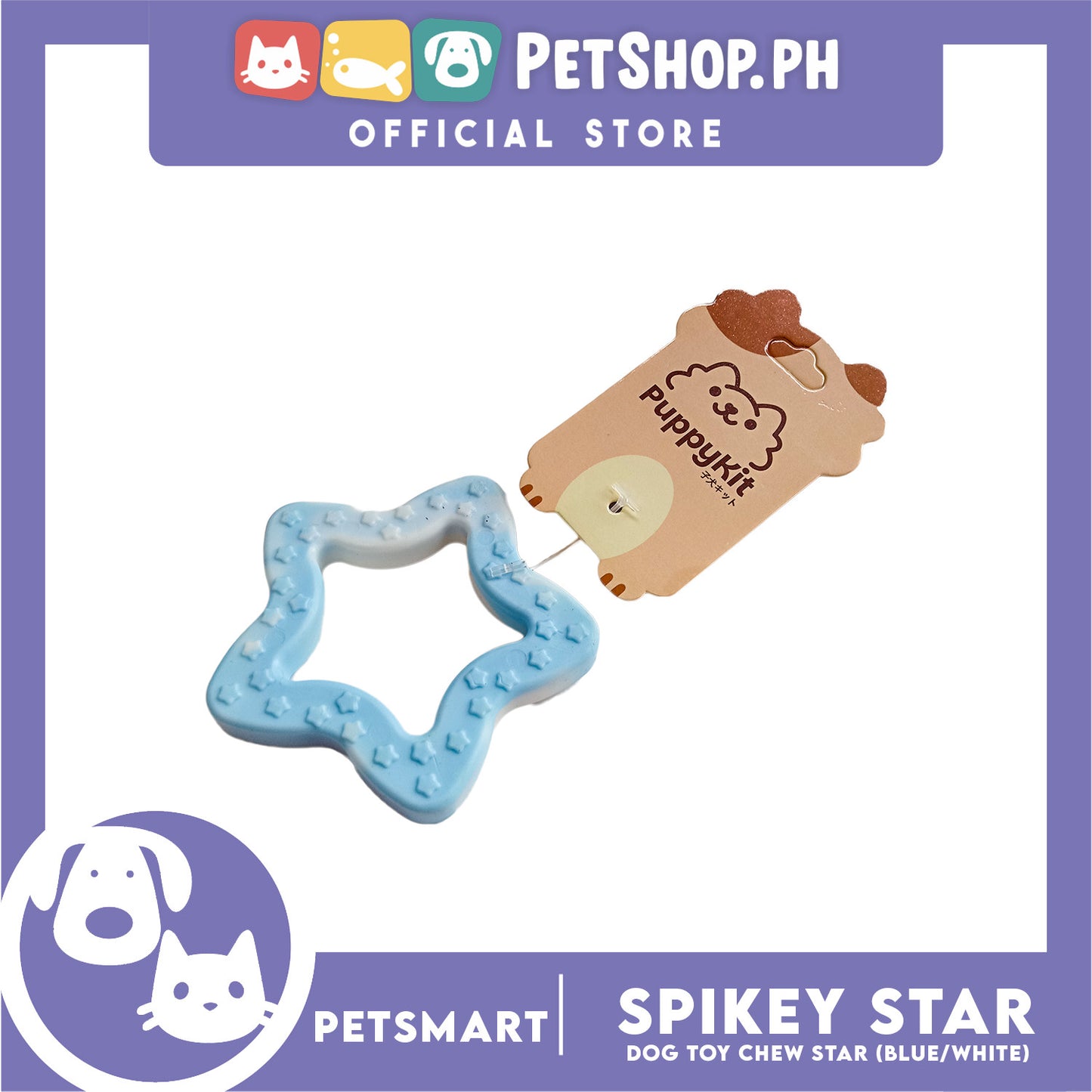 Pet Toy Dog Chew Star Design (Blue)