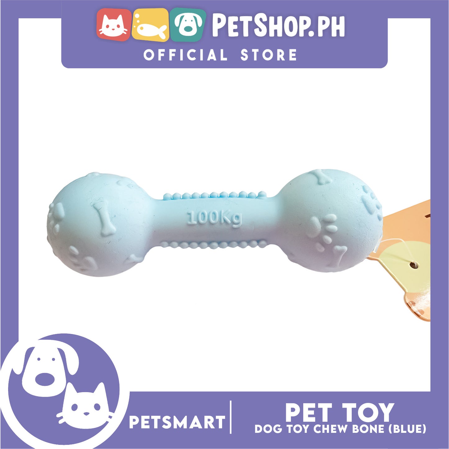 Pet Toy Dog Chew Bone Design (Blue)
