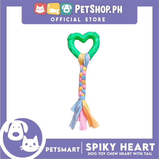 Pet Toy Dog Chew Heart Design with Tail (Green)