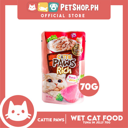 Cattie Paws Rich Tuna in Jelly Cat Wet Food 70g