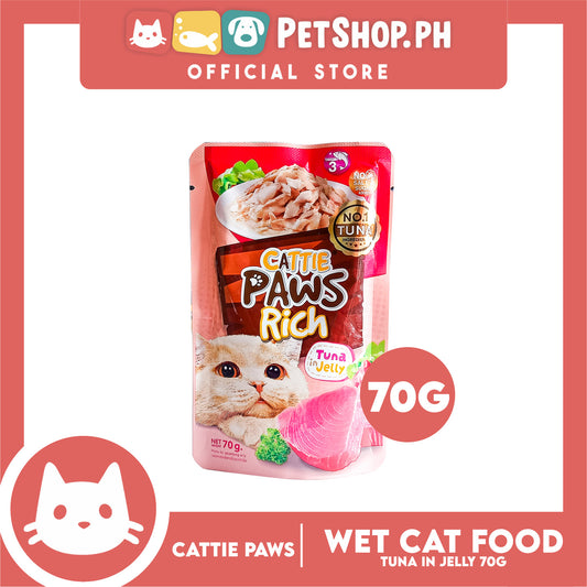 Cattie Paws Rich Tuna in Jelly Cat Wet Food 70g