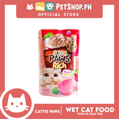 Cattie Paws Rich Tuna in Jelly Cat Wet Food 70g