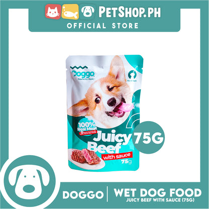 Doggo Juicy Beef With Sauce Dog Wet Food 75g