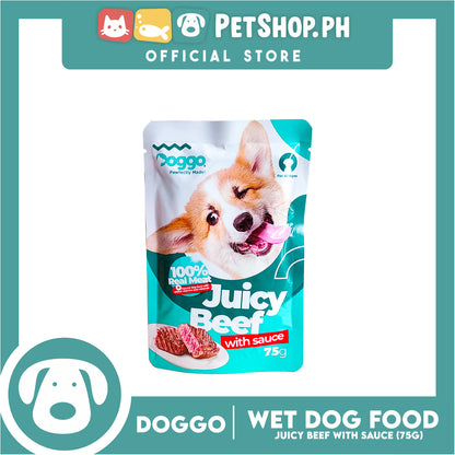 Doggo Juicy Beef With Sauce Dog Wet Food 75g