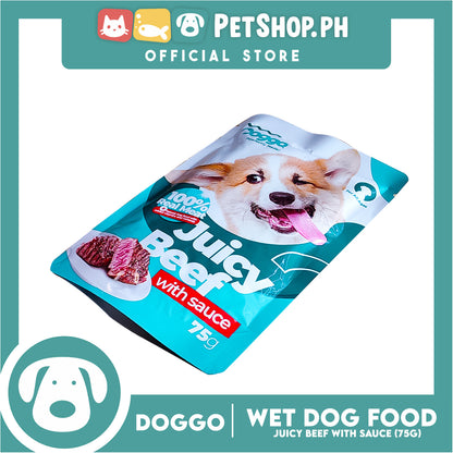 Doggo Juicy Beef With Sauce Dog Wet Food 75g