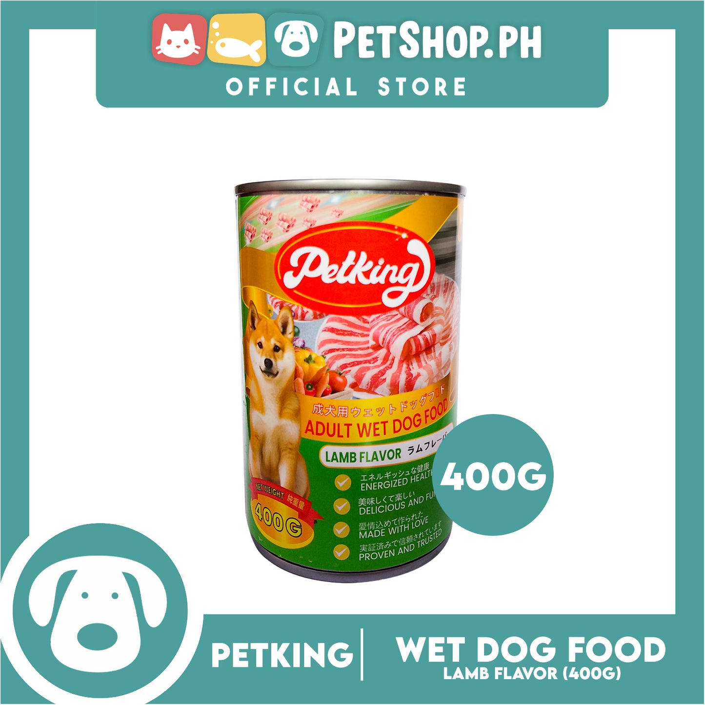 Petking Lamb Flavor Adult Dog Wet Food 400g