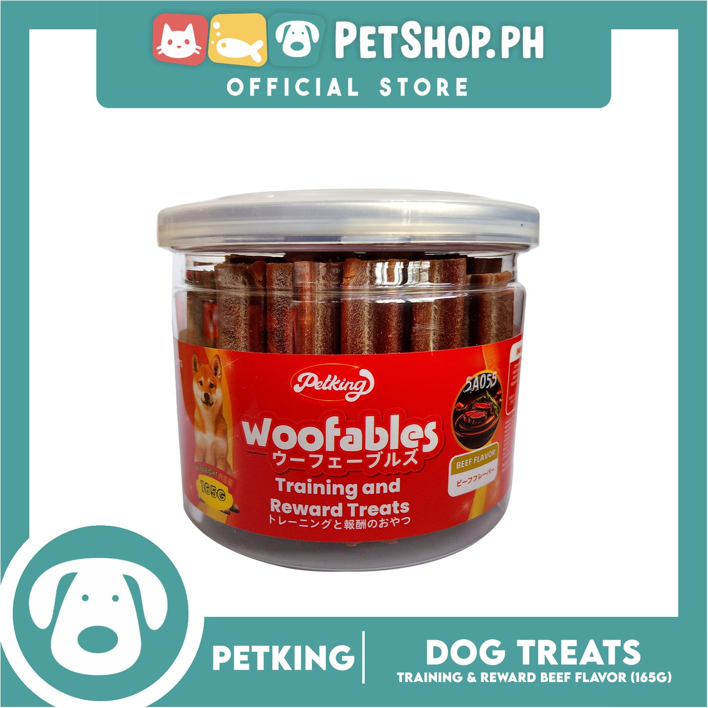 Petking Woofables Training and Reward Treats (Beef Flavor) Dog Treats/ Dog Food  165g