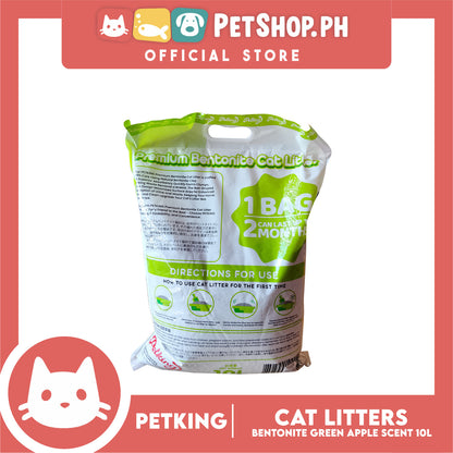 Petking Bentonite Cat Litter (Green Apple Scented) 10L 8kgs