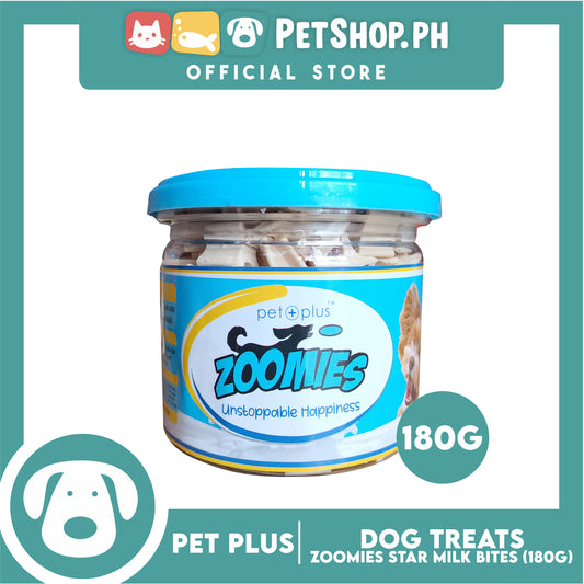Pet Plus Zoomies Star Milk Bites Dog Treats 180g