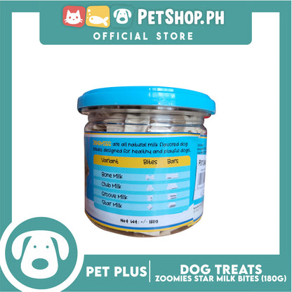 Pet Plus Zoomies Star Milk Bites Dog Treats 180g