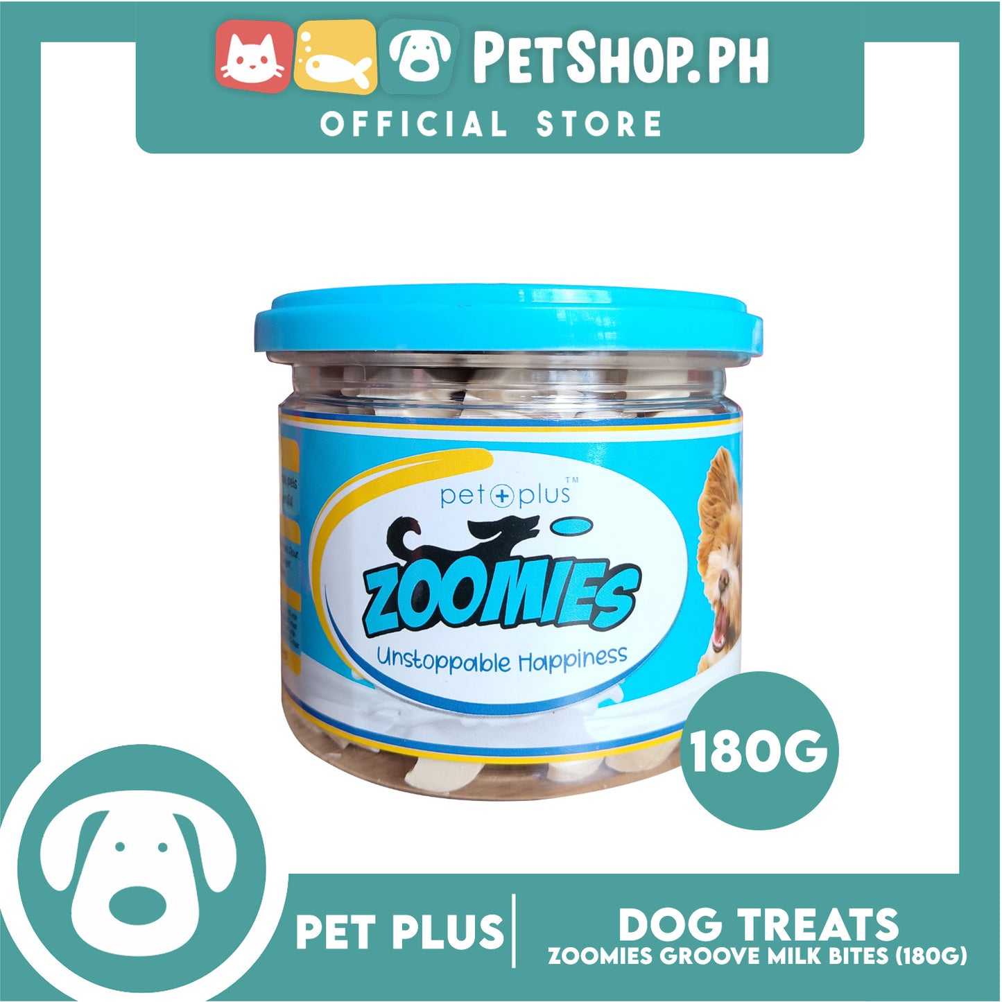 Pet Plus Zoomies Groove Milk Bites Dog Treat 180g