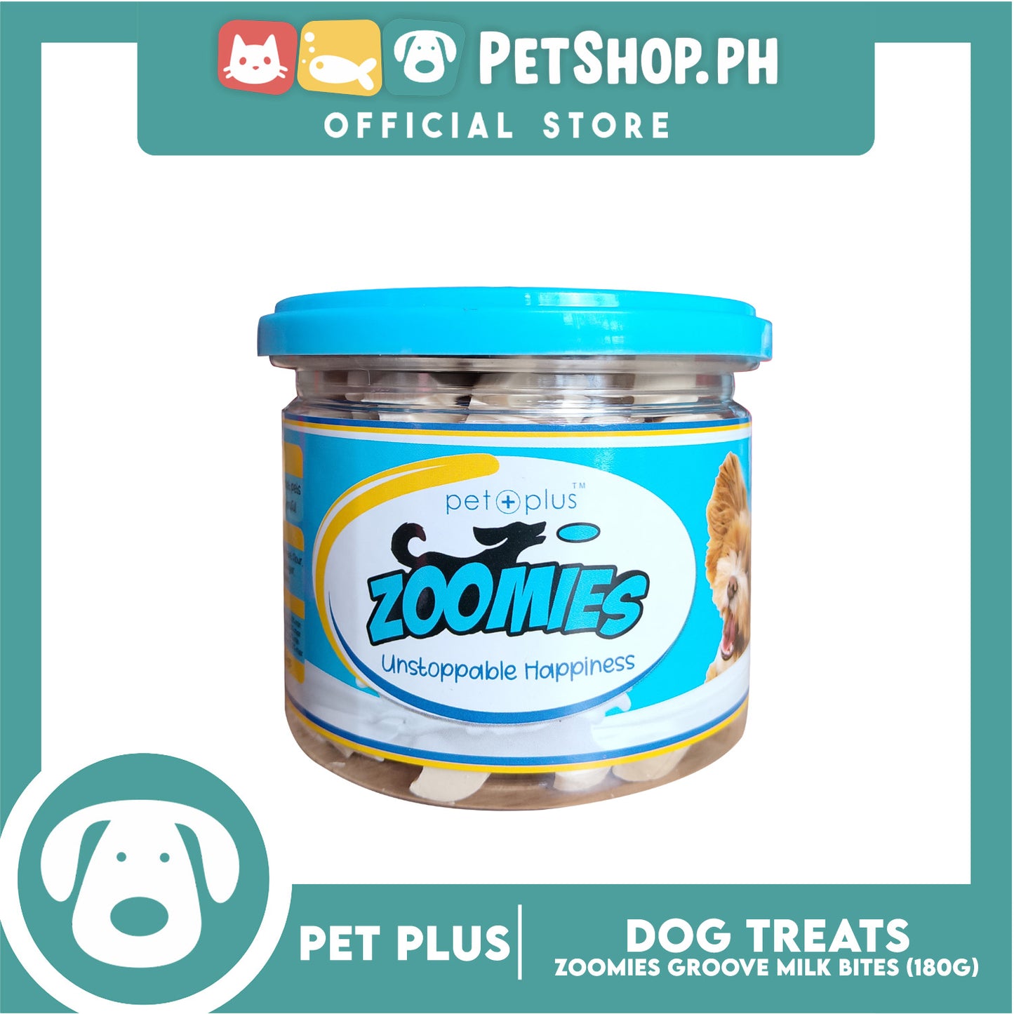 Pet Plus Zoomies Groove Milk Bites Dog Treat 180g