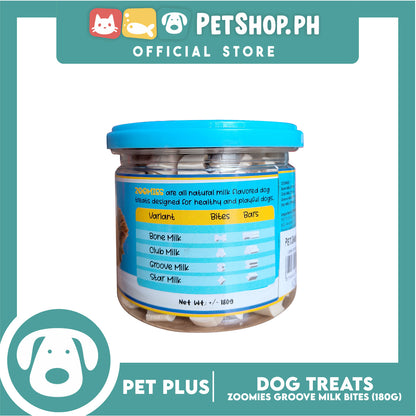 Pet Plus Zoomies Groove Milk Bites Dog Treat 180g