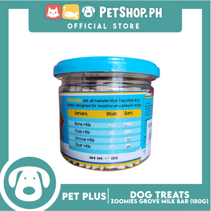 Pet Plus Zoomies Groove Milk Bars Dog Treats 180g