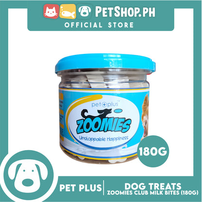 Pet Plus Zoomies Club Milk Bites Dog Treat 180g