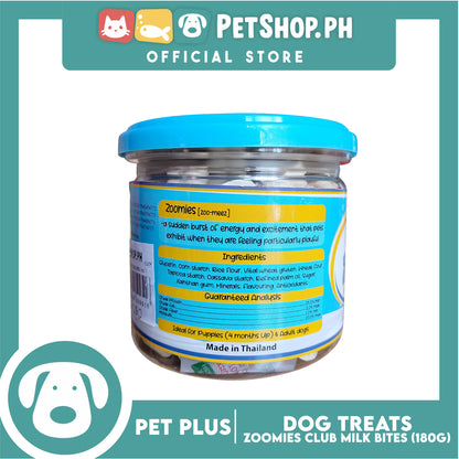 Pet Plus Zoomies Club Milk Bites Dog Treat 180g