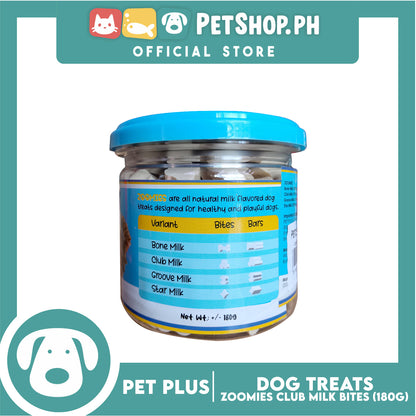 Pet Plus Zoomies Club Milk Bites Dog Treat 180g
