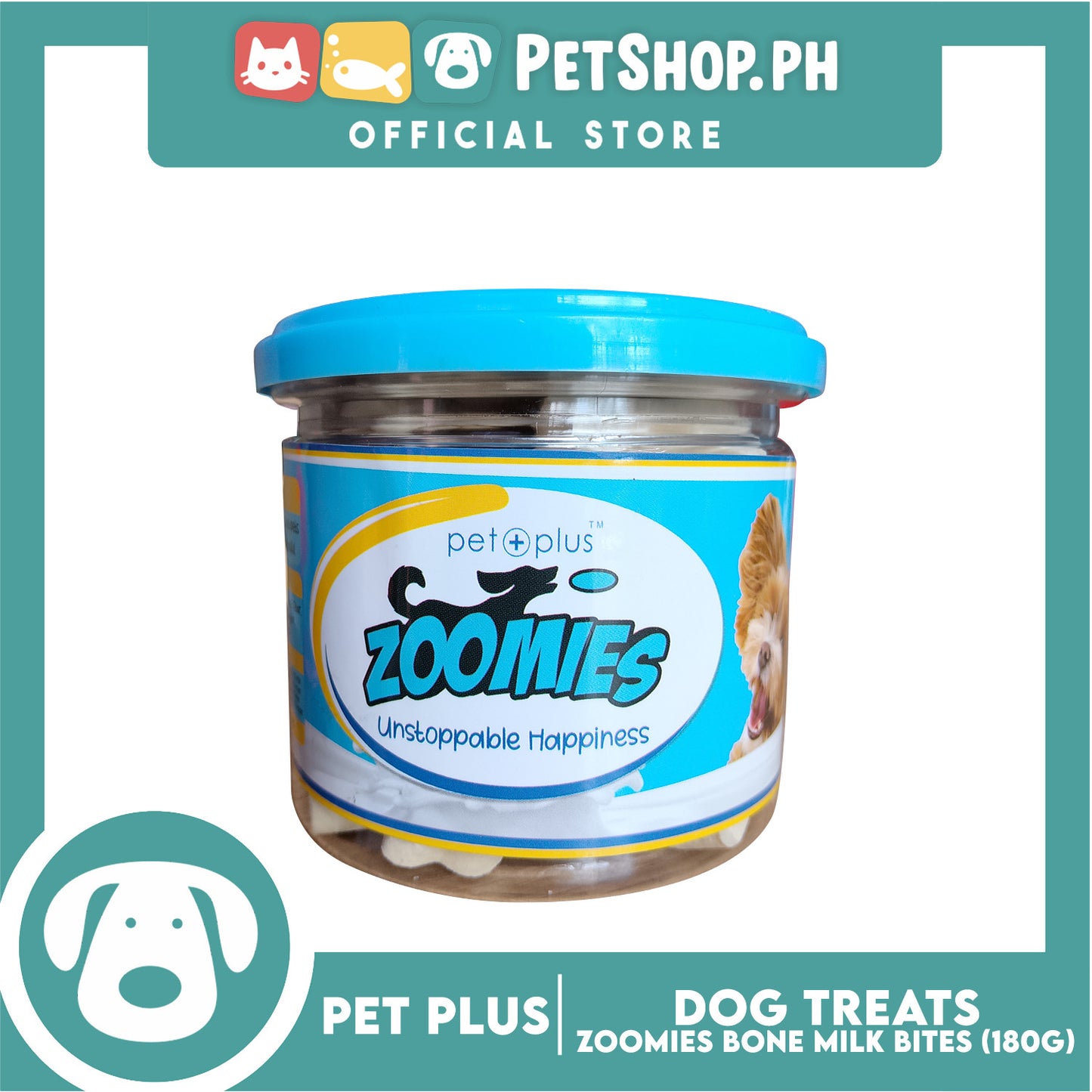 Pet Plus Zoomies Bone Milk Bars Dog Treat 180g