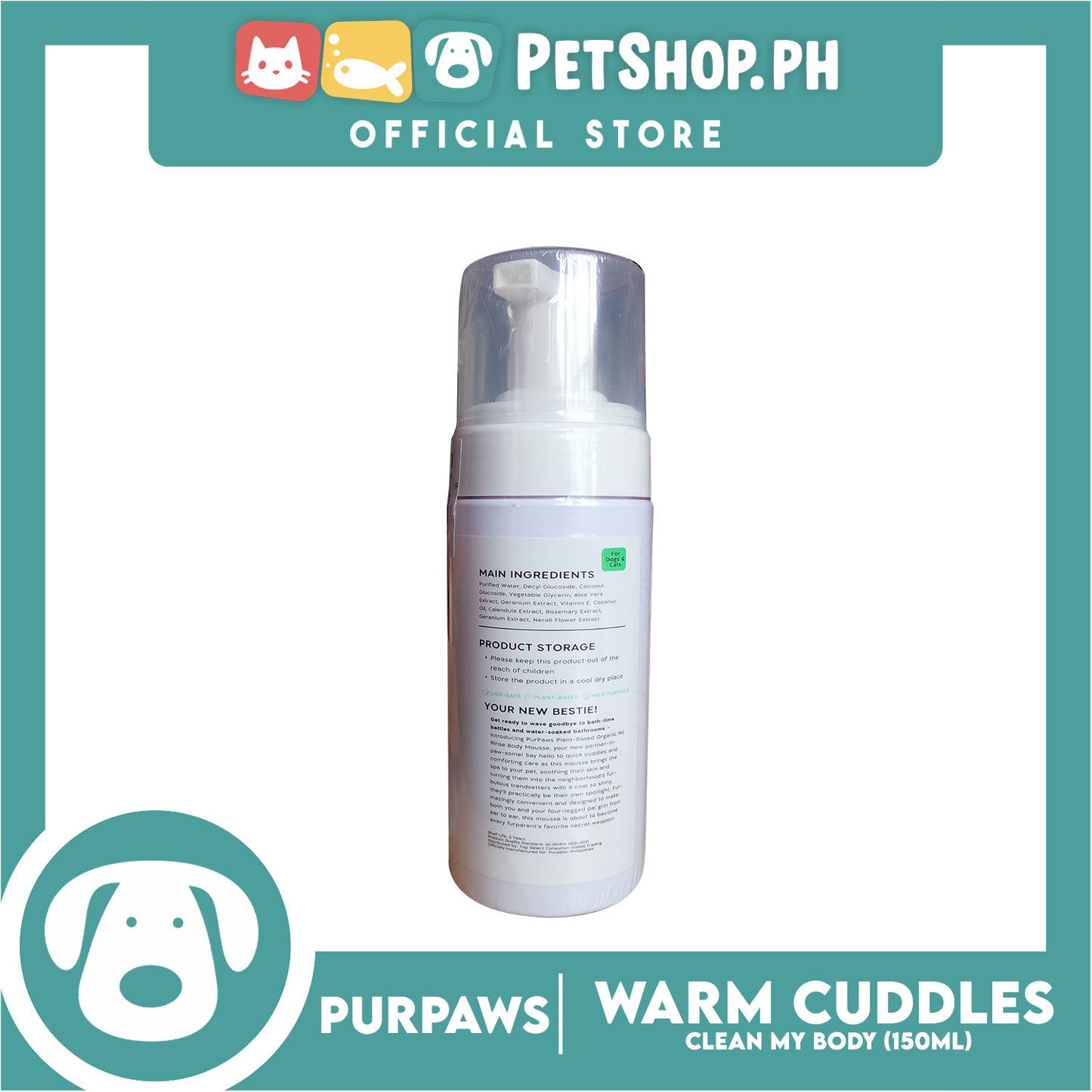 Purpaws Clean My Body Warm Cuddles 150ml