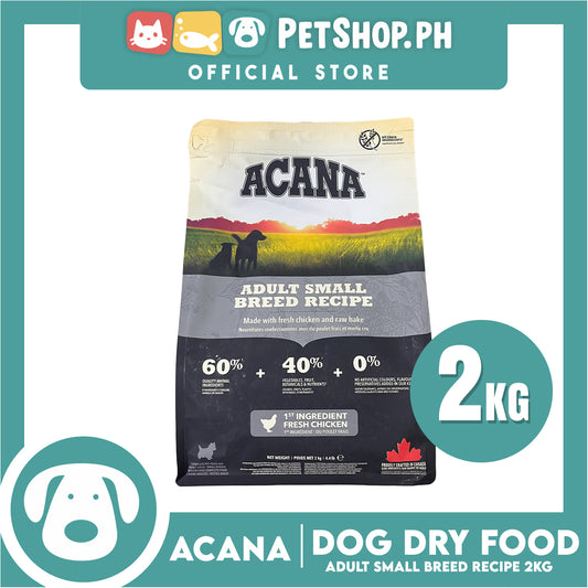 Acana Adult Small Breed Recipe Dog Food 2kg - Made with Fresh Chicken and Raw Hake