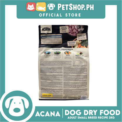 Acana Adult Small Breed Recipe Dog Food 2kg - Made with Fresh Chicken and Raw Hake