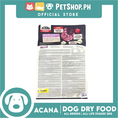 Acana Grass-Fed Lamb Recipe Dog Food 2kg - Limited Ingredient Diet