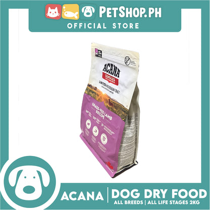 Acana Grass-Fed Lamb Recipe Dog Food 2kg - Limited Ingredient Diet