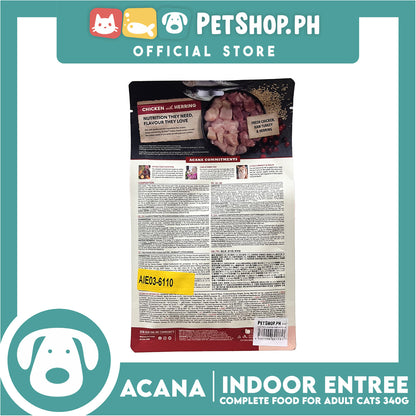 Acana Indoor Entrée Chicken with Herring for Complete Pet Food for Adult Indoor Cat 340g