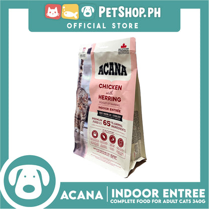Acana Indoor Entrée Chicken with Herring for Complete Pet Food for Adult Indoor Cat 340g