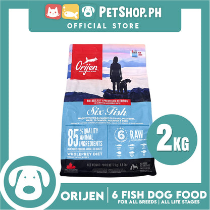 Orijen Six Fish  Dog Dood for All Breeds 2kg  - Made with Six Fishes