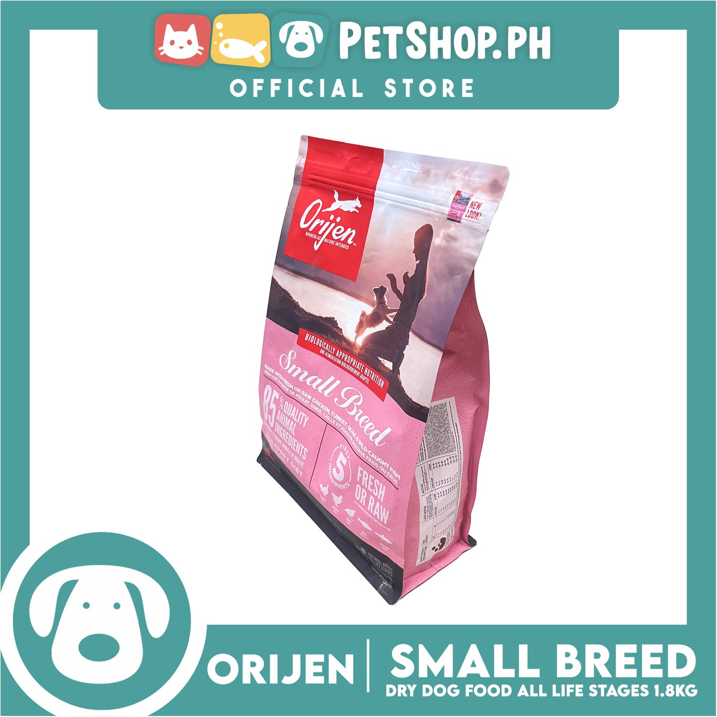 Orijen Dog Food fo All Small Breeds 1.8kg - No Grain Ingredients
