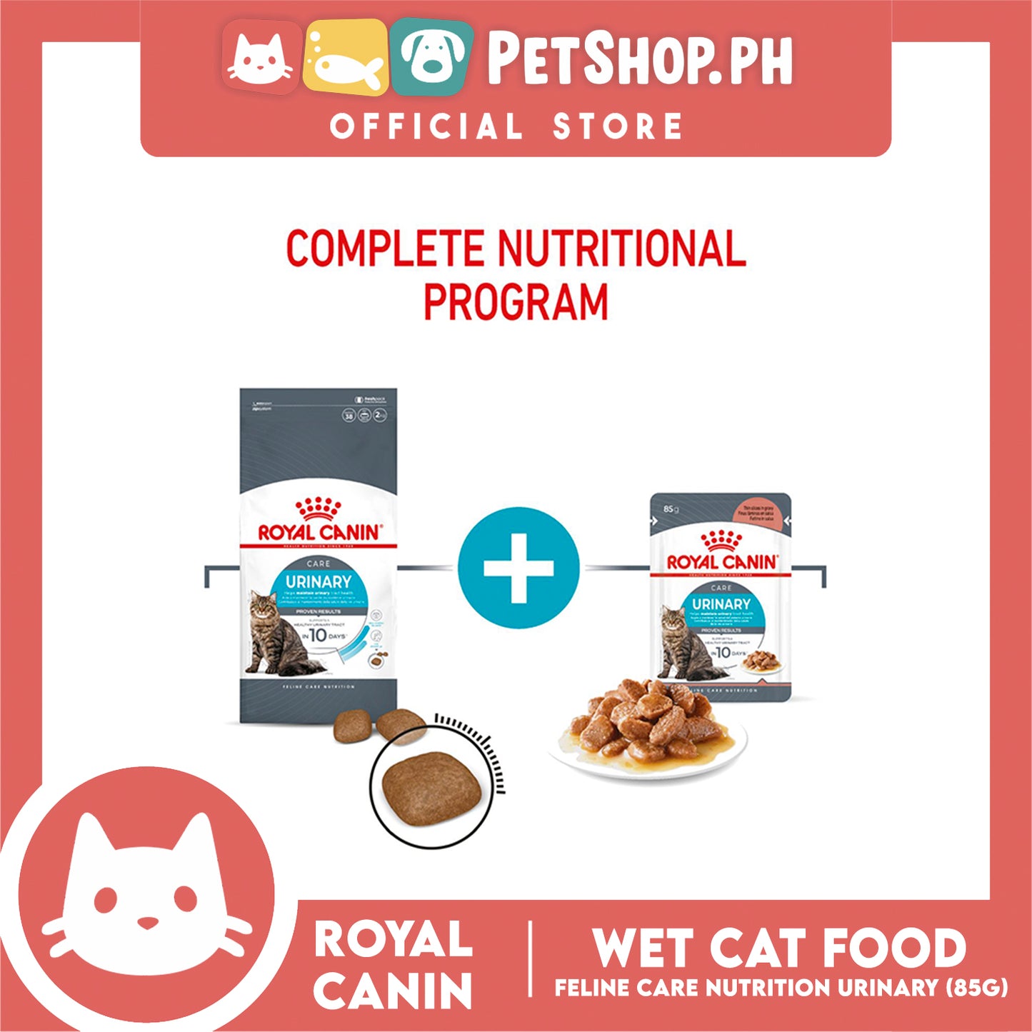 Royal Canin Urinary Care Chunks in  Gravy (85g) Adult Wet Cat Food - Feline Care Nutrition