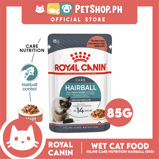 Royal Canin Hairball Care Chunks in Gravy (85g) Adult Wet Cat Food - Feline Care Nutrition