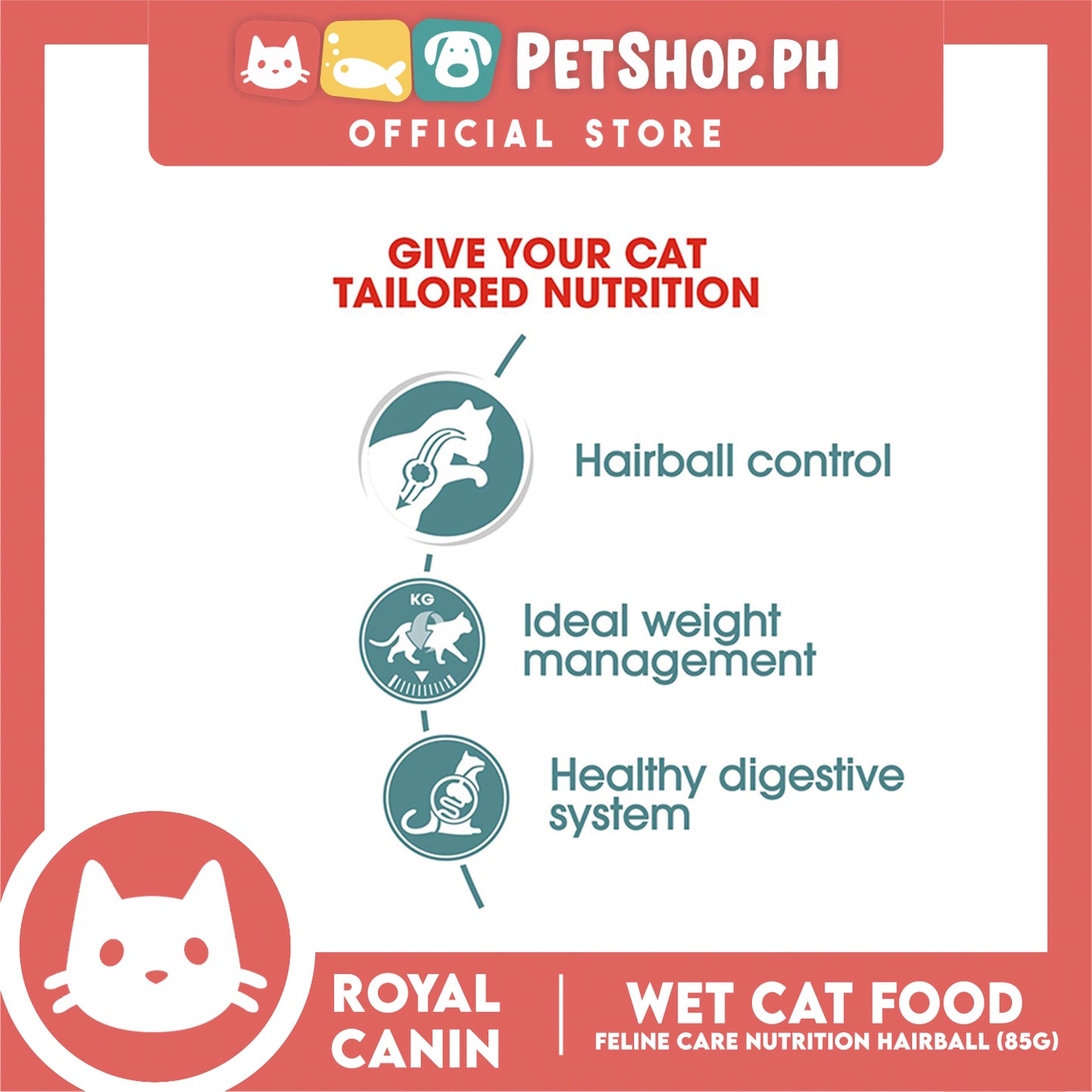 Royal Canin Hairball Care Chunks in Gravy (85g) Adult Wet Cat Food - Feline Care Nutrition