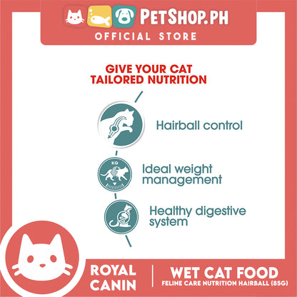 Royal Canin Hairball Care Chunks in Gravy (85g) Adult Wet Cat Food - Feline Care Nutrition
