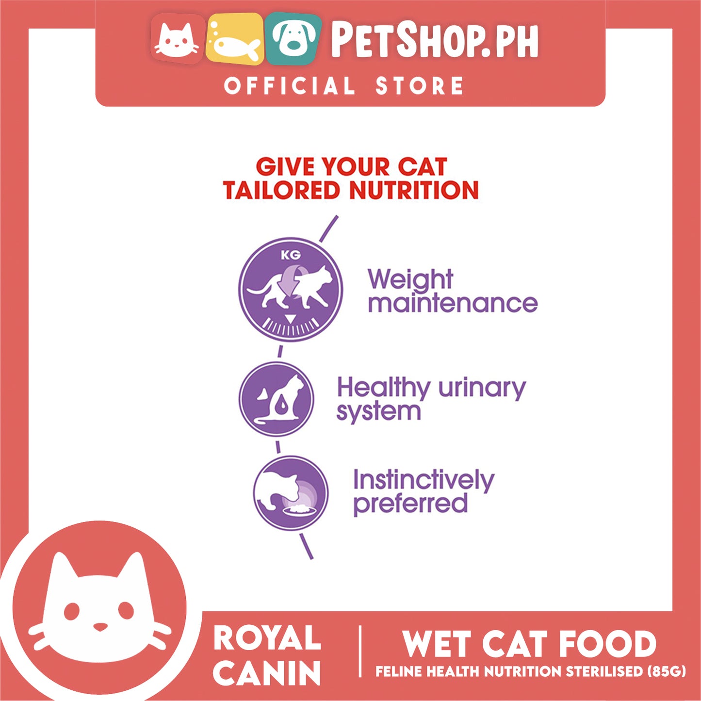 Royal Canin Sterilized Chunks in Gravy (85g) Adult Wet Cat Food - Feline Health Nutrition