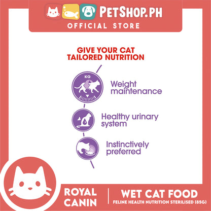 Royal Canin Sterilized Chunks in Gravy (85g) Adult Wet Cat Food - Feline Health Nutrition