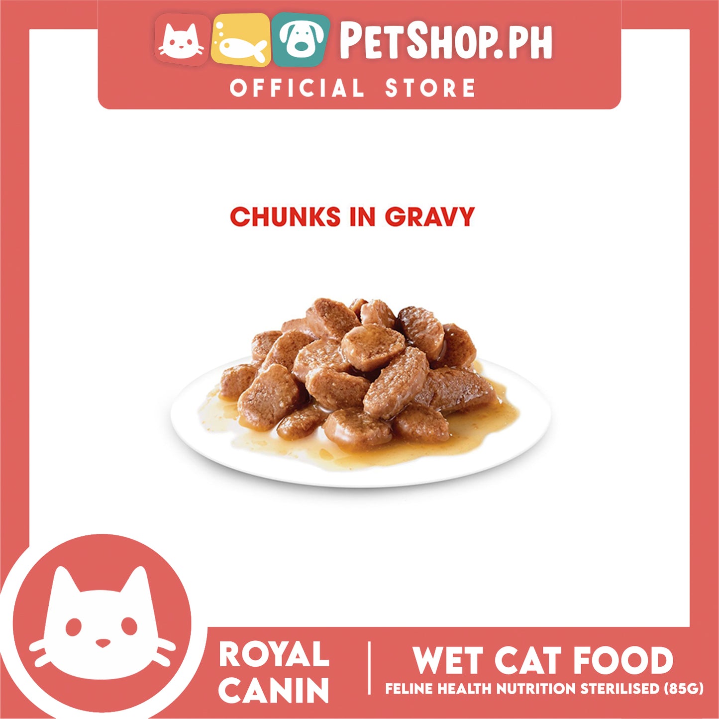 Royal Canin Sterilized Chunks in Gravy (85g) Adult Wet Cat Food - Feline Health Nutrition