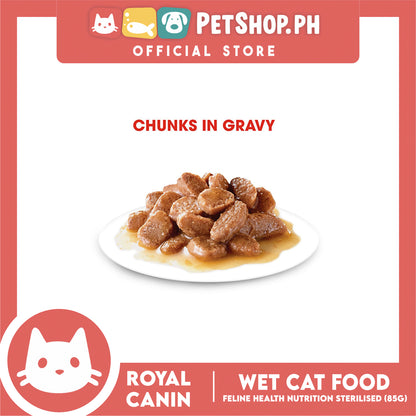 Royal Canin Sterilized Chunks in Gravy (85g) Adult Wet Cat Food - Feline Health Nutrition