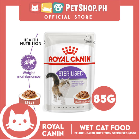 Royal Canin Sterilized Chunks in Gravy (85g) Adult Wet Cat Food - Feline Health Nutrition